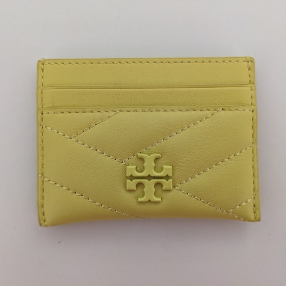 Tory Burch Handbags - EUC! Tory Burch Kira Chevron Powder Coated Card Case Wallet In Calendula Yellow